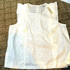 Madewell eyelet top, new with tags